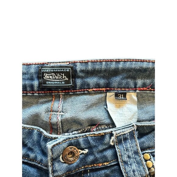 Von Dutch Original Studded Trupunto Women Blue Jeans - Picture 3 of 6